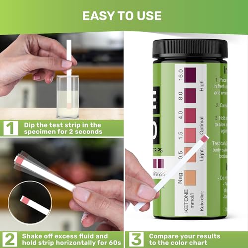 Image of Ketone Test Strips by JNW Direct, 100 Keto Test Strips for Keto, Low Carb Diet - Urine Test Strips, Ketosis Test Strips Urine, Keto Strips, Ketone Urinalysis Test Strips, Ketones Test Kit - Free eBook