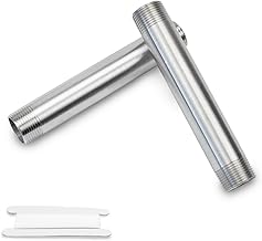 Bwintech 2 pezzi 150MM 1/2" Maschio × 1/2" Maschio filettatura BSP Acciaio inox 304 Nipplo estensore Raccordi per tubi fusi