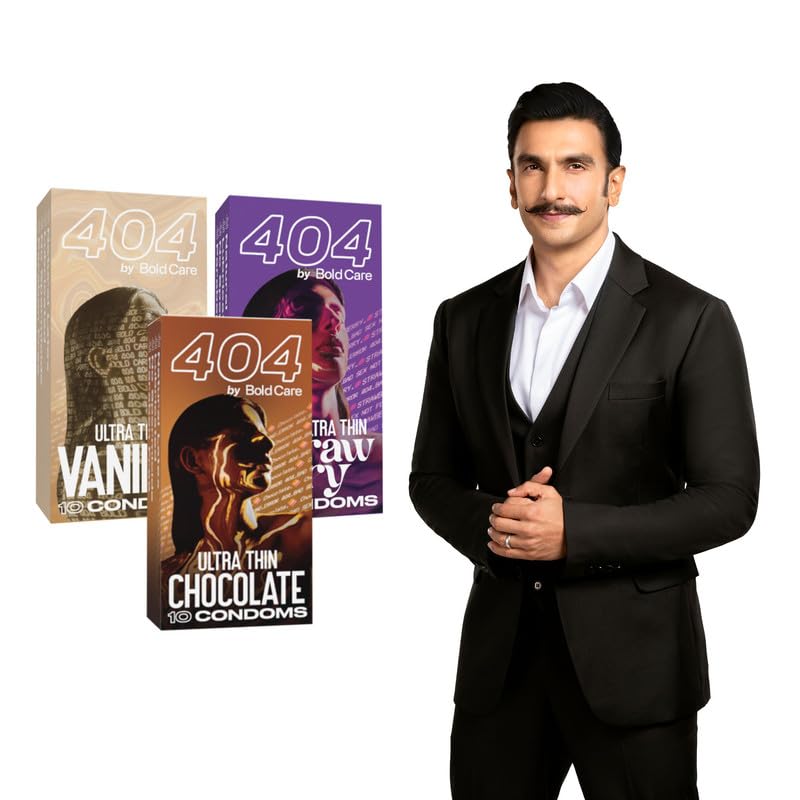 Image of Bold Care 404 Super Ultra Thin Vanilla Flavored Condoms + Bold Care 404 Super Ultra Thin Chocolate Flavored Condoms + Bold Care 404 Super Ultra Thin Strawberry Flavored Condoms - Combo pack - 30 Pcs