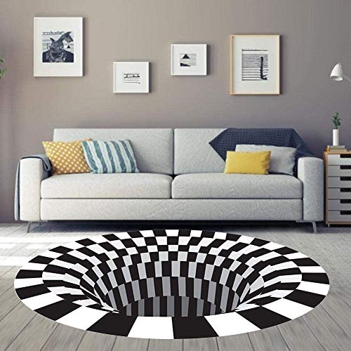 Tapis moderne antidérapant et durable à effet optique