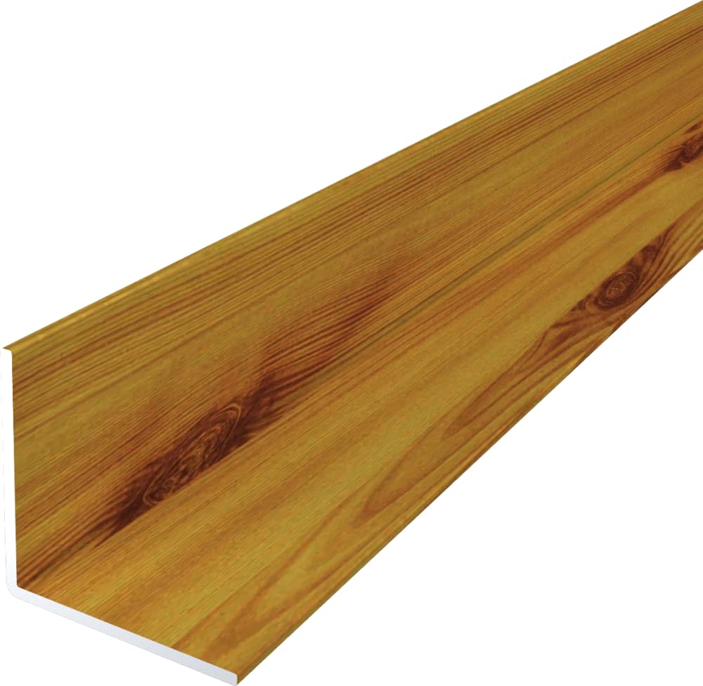 FaiX3.it - Perfil angular en L 20x20x1 mm de aluminio, efecto madera pino 319-80, longitud 2500 mm