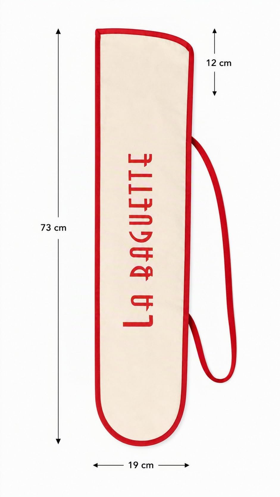 sac à sac ® Beutel für Baguette, 73 X 19 cm 100% Baumwolle, Frankreich