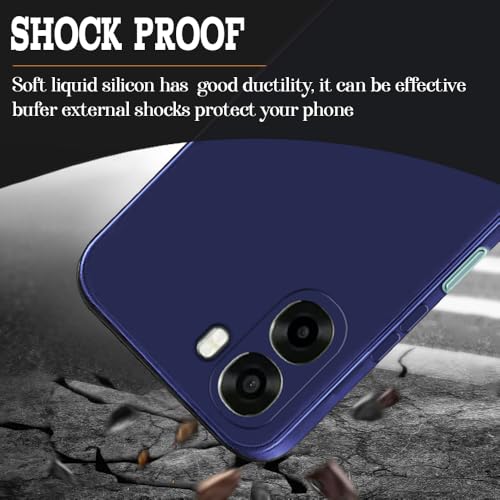 Image of Back Cover for Oppo A6x 5G / A6x 4G / K14x 5G | Full Camera Protection | Premium Liquid Silicon Case | Flexible Bumper Case for Oppo A6x 5G / A6x 4G / K14x 5G (Dark Blue)