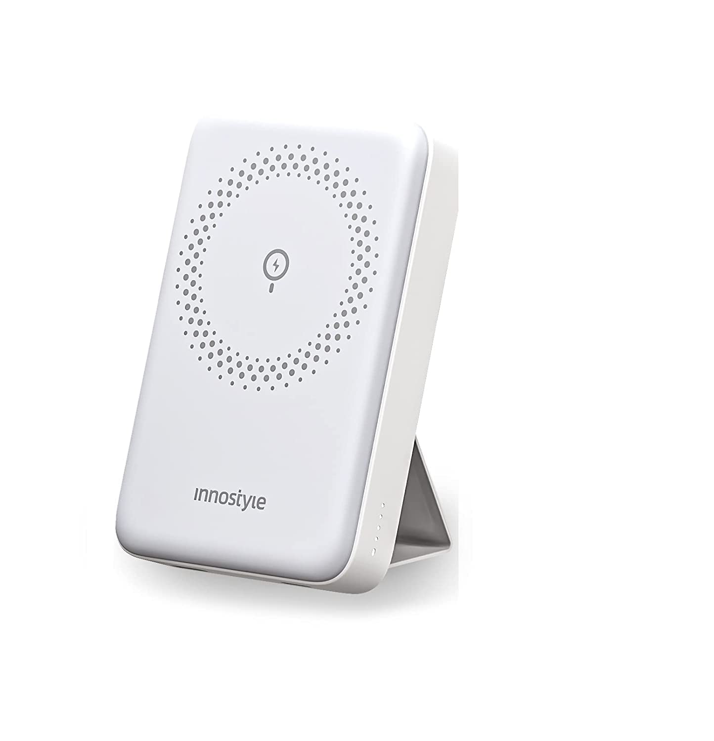 Innostyle 10000mah Magnetic Power Bank, MagSafe Charger, Wireless Battery Pack, Portable Battery Charger with PD 20W Type C Fast Charging for iPhone 14/13/12-White