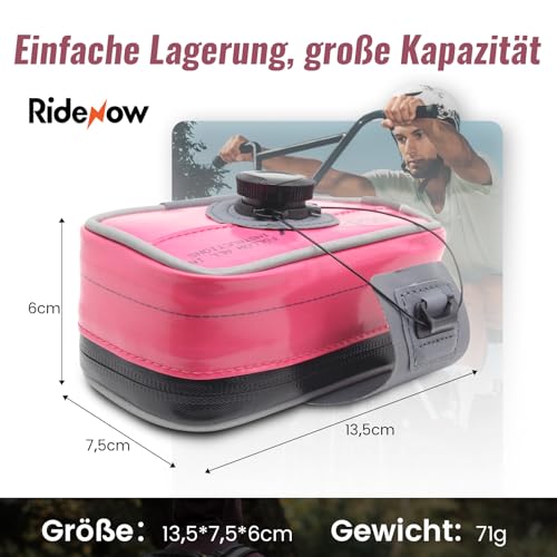 Sacoche de selle vélo 0,6 l imperméable compacte rose avec BOA