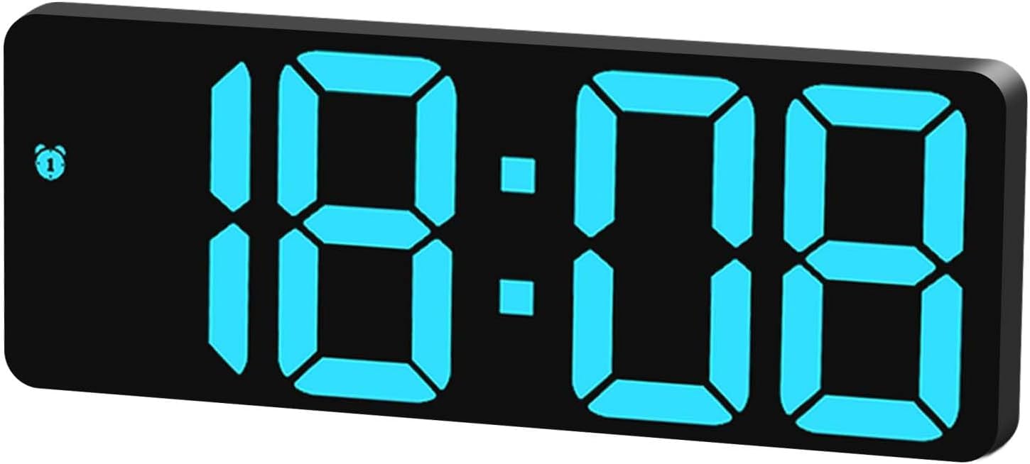 Small Digital, Electric Bedroom LED Digital Alarm Clocks for Bedrooms, Cute Travel Desk Clock, DC, Battery Operated Powered