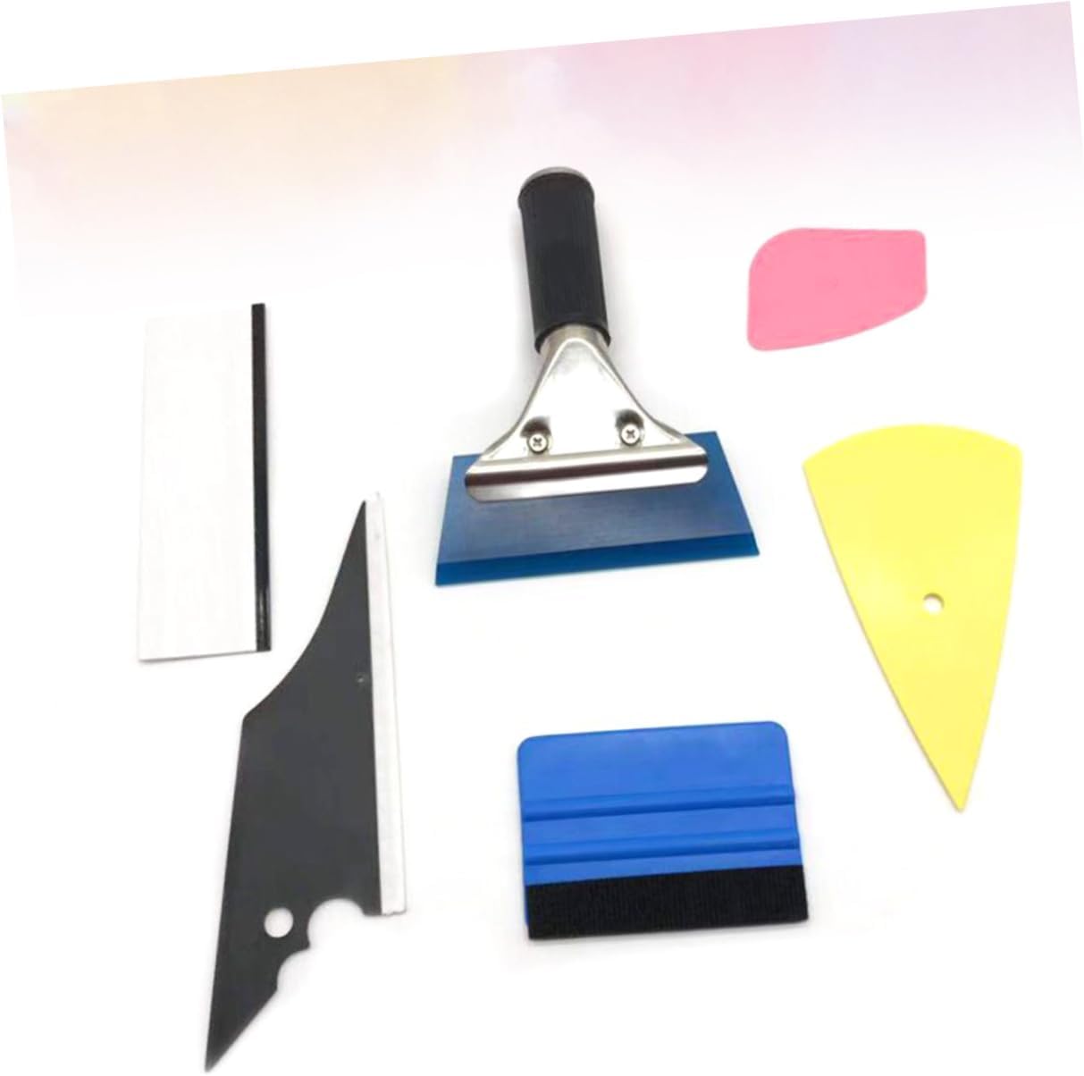 Amosfun Auto Window Tint Tool Set Professional Car Film Wrapping Scraper Squeegee Cutter and Finishing Tools for Car Beauty and Vinyl Applications