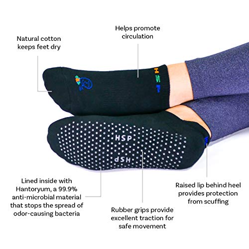 HSP Non-Slip Yoga Qi Socks for Men and Women Non-Slip Grip Socks for Dance, Workout, Barre, Ballet, Barefoot Training2