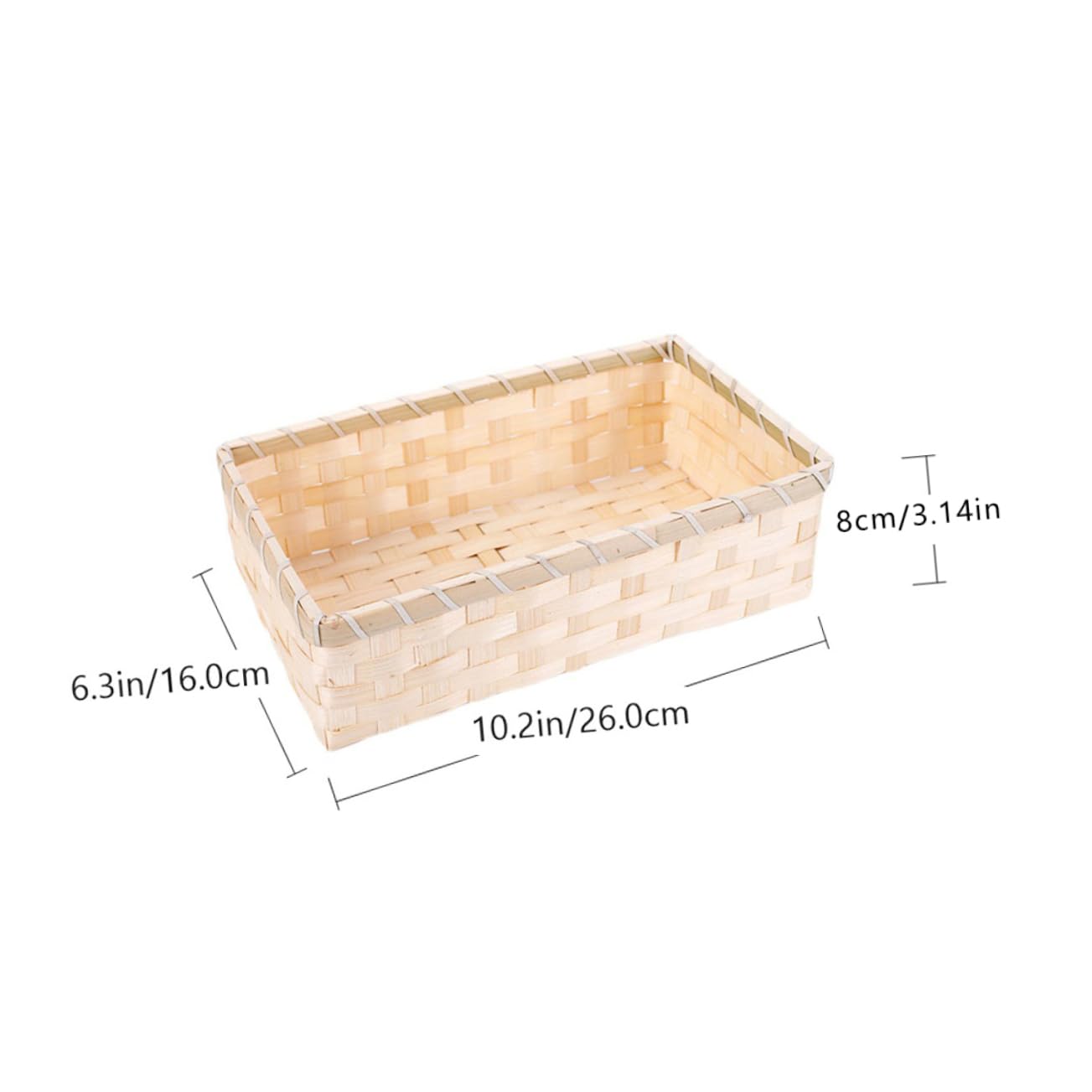 Unomor 1pc Storage Basket Wicker Basket Decoration Braided Basket Rattan Baskets Wicker Bread Baskets for Serving Storage Container Woven Bread Basket Food Bin Weaving