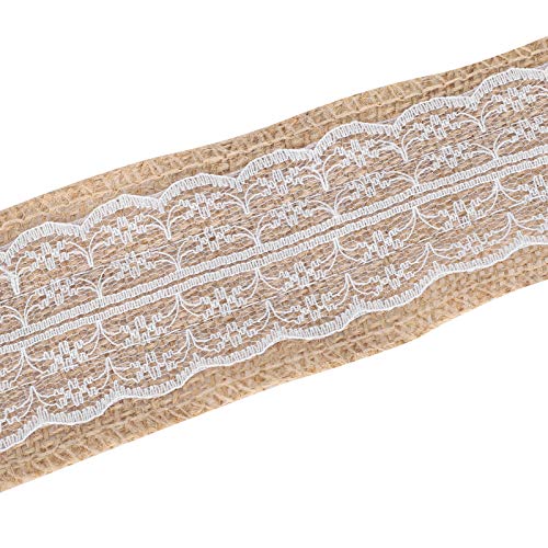 Fita de tecido de juta para artesanato, fita de juta para grinaldas de porta de casamento de campo,