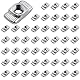 Yeepeo 50 Stück Hammerkopfmutter 6mm Nut 6, M4 Gewinde 2020 Profil Nutensteine Kohlenstoffstahl T-Slot Nutmuttern Hammermutter für Aluminiumprofil Extrusionsschlitz (EU20-M4 ×10×6)