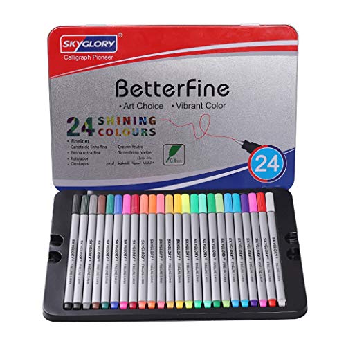 Stylo De Couleur Enfant Ensemble Marqueur Aquarelle Pinceau Couleur Grasse Dessin Crochet Ligne Stylo 20/24/ 48/72 Couleurs Cover