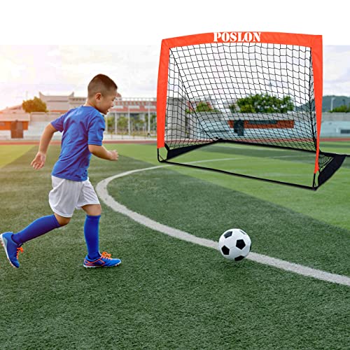 Poslon Soccer Goal Kids Soccer Net Set Carry Bag For Games And Training For Backyard For Kids And Teens #TOP4