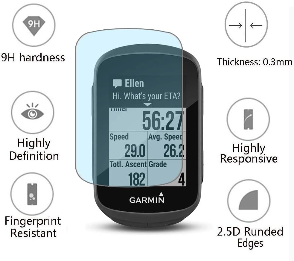 shuaxi screen protector for garmin edge 130130 plus gps 31pack and silicone case cover tempered glass film anti scratch high definition full cove