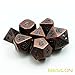 Bescon Antique Copper Solid Metal Polyhedral D&D Dice Set of 7 Old Copper Metal RPG Role Playing Game Dice 7pcs Set