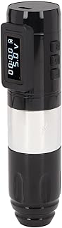 EXCLUZO Tattoo Pen, Adjustable LCD Display Wireless Tattoo Pen for Shader (Silver)