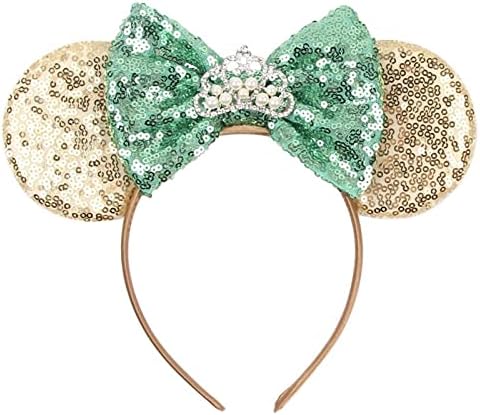 Diademas brillantes de orejas de Minnie para niñas y mujeres disfraz de princesa decoración de fiesta de cumpleaños viajes accesorios para el cabello