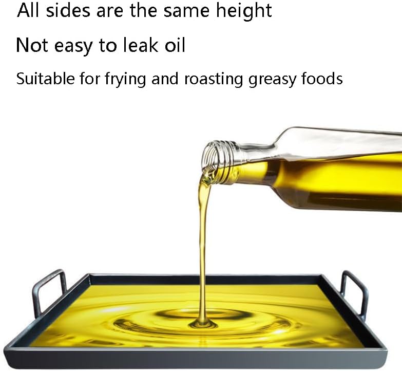 SanGin Teppanyaki Plate Teppanyaki Commercial Iron Plate Fast Heat Conduction Even Heating All Sides Are The Same Height No Oil Leakage,50CM