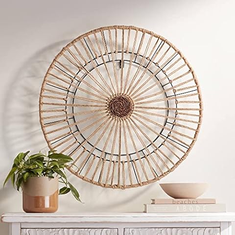 Newhill Designs Carson Natural Hemp Rope 23 1/2" Wide Round Wall Art - Dahlia Studios Cover