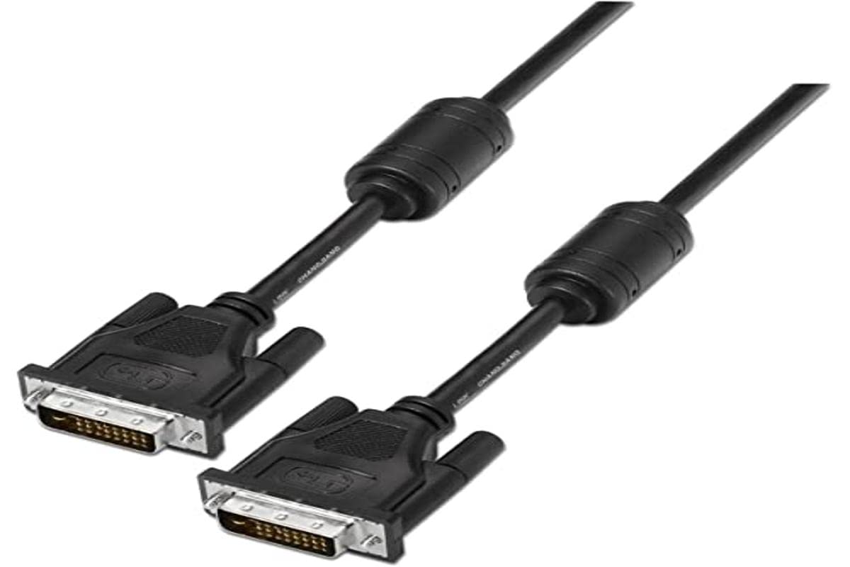 AISENS A117-​0089 - Cable DVI 24+​1 con ferrita (1.8 m, soporta resoluciones de 2560 x 1600) Color Negro