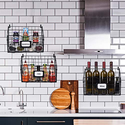 Black Metal Stackable Hanging Wall Files Rack&3-Tier Metal Folder Wall File - Thumbnail 3