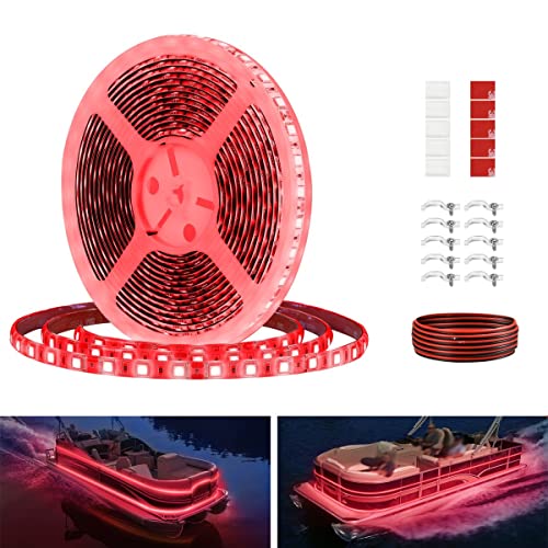 Vbakor Pontoon LED Strip Lights, 12V 5M/16.4FT Waterproof Marine LED