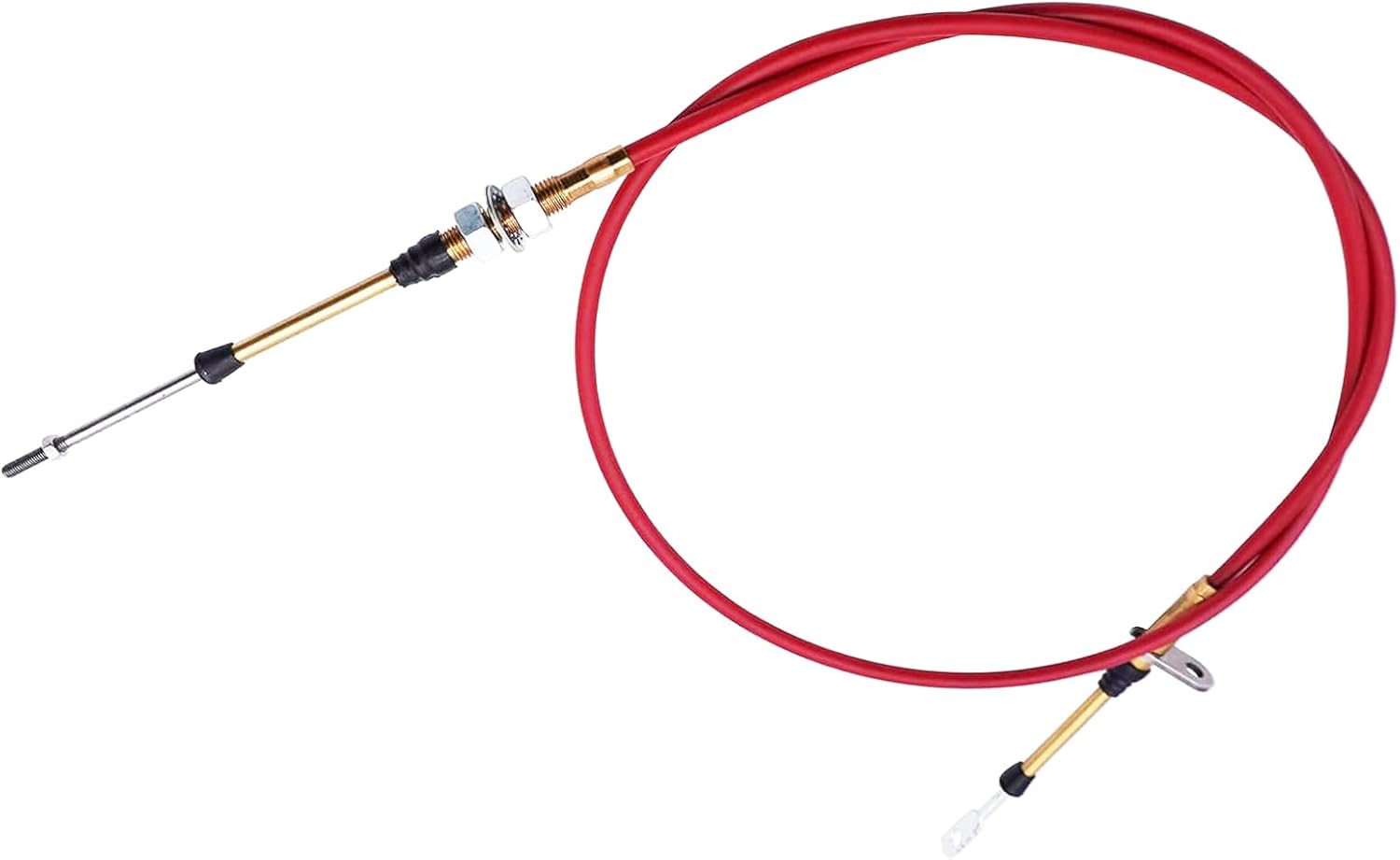 5Ft Long Automatic Transmission Shifter Cable Eyelet End, Replacement for B&M Automotive Heavy Duty Performance Shifter Cable, Shifter Cable Af72-1001 BM-80605 0.25" Outer Diameter Red