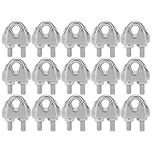 La mejor comparación de Abrazaderas de cables los más solicitados. 43 Cable De Acero, Abrazadera de Cable de Alambre M2 de 1/16 Pulgadas acero inoxidable 304 para arreglar muebles de jardín, toldos, techos flotantes