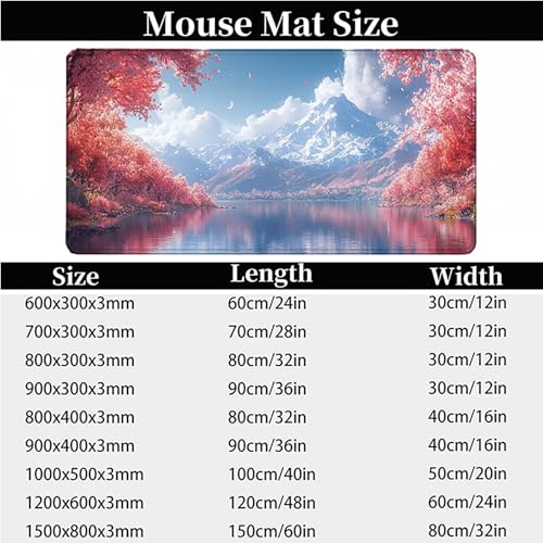 Tapis de souris XXL rose fleurs de cerisier 150x80 bureau gamer - 7