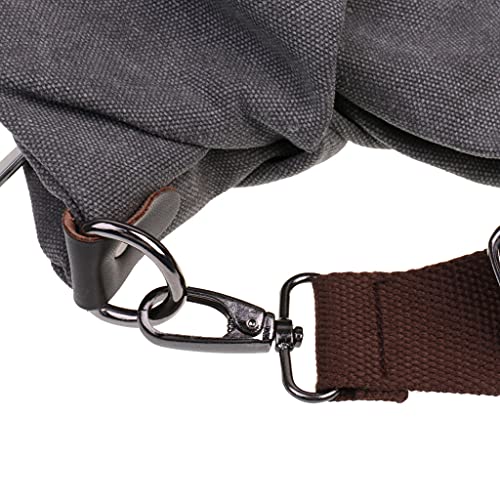 NC Bolsa Feminina Bolsa de Lona Feminina Bolsa de Mão Cruzada Bolsa de Ombro Tipo Mensageiro - Cinza