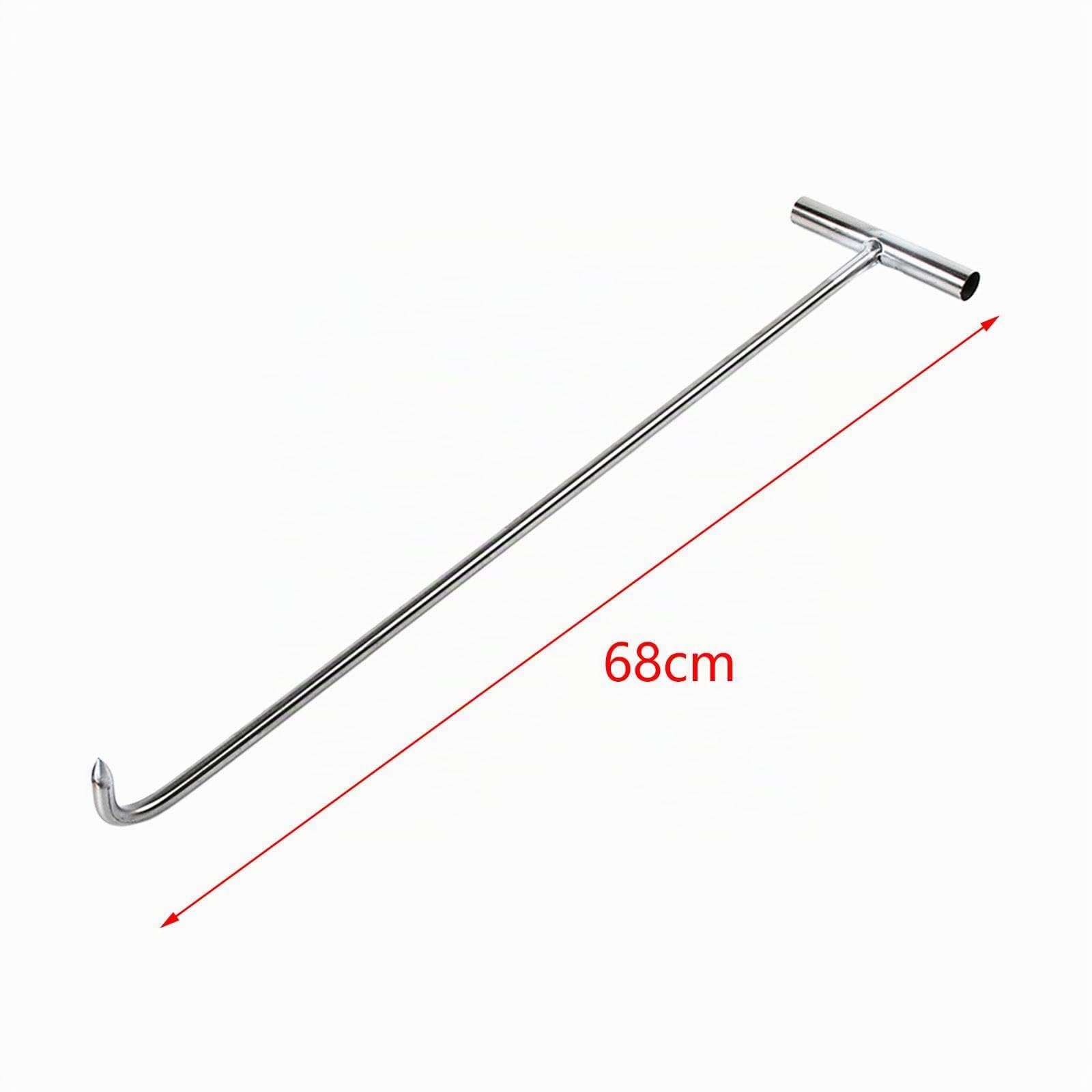 Strumento per Gancio per tombino Molle di Sollevamento per Porta Apri Coperchio per tombino Sollevatore per fogna Strumento di utilità Versatile e, 68 cm affilato