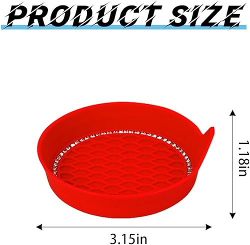 Miniatura 2 de zipelo Bling - Posavasos para automóvil, paquete de 4 posavasos universales antideslizantes para vehículos, tapete de silicona con diamantes de