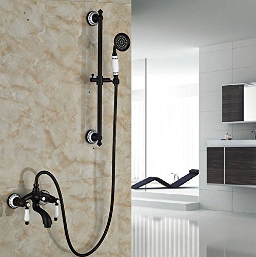 Ensemble de robinet de douche Gowe design mural double poignée avec barre chromée
