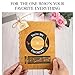 Wooden Anniversary Card for Husband Wife Her Him, Handmade You're My Favorite Record Greeting Card 5th Year Gift, Wedding Anniversary, Unique Birthday Gifts for Boyfriend, Girlfriend, 7.5x5.6
