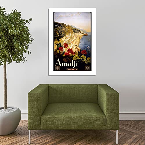Amalfi affiche de voyage encadrée format moyen impression art premium - 7