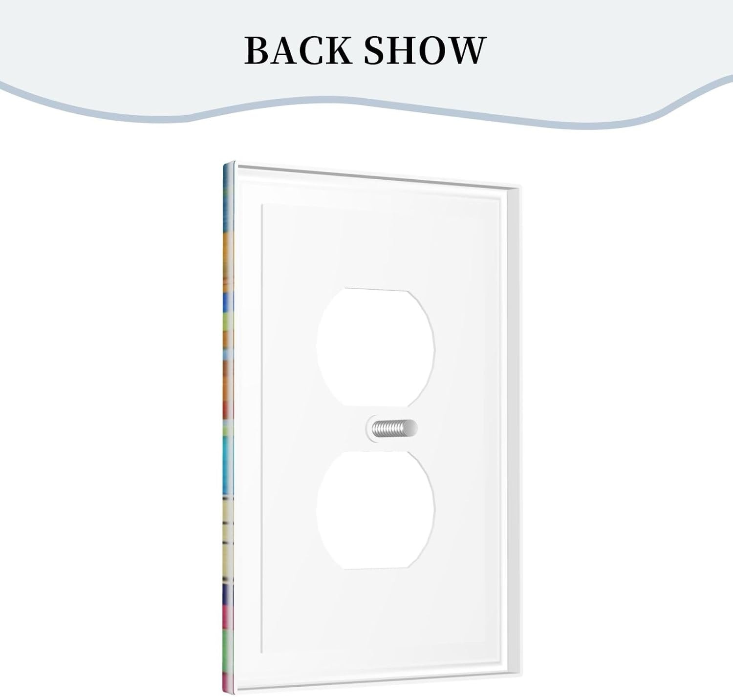 ROUGUI Piano Keys Musical Notes Light Switch Cover 1 Gang Outlet Plate Single Duplex Wall Plate Covers Decorative Switchplate Covers Electrical Faceplate for Home Decor image 4
