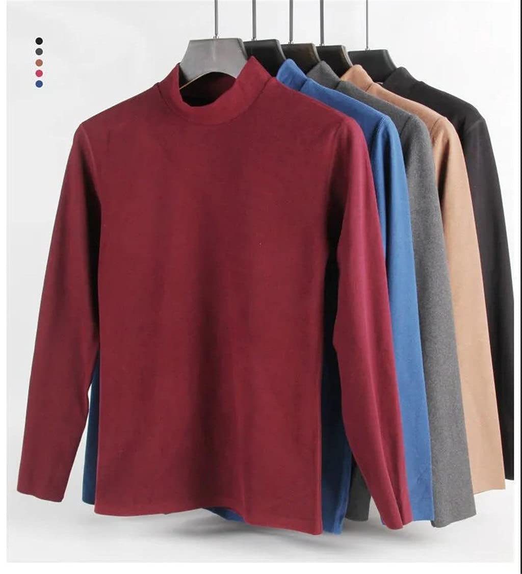 Męska bielizna termoaktywna z długim rękawem i półwycięciem pod szyją Męska koszula z dołem Jednolity kolor Slim-fit Single (kolor: C, rozmiar: 1) (C 1)
