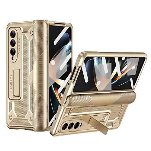 Coque Samsung Z Fold 4 or haut de gamme avec béquille de protection