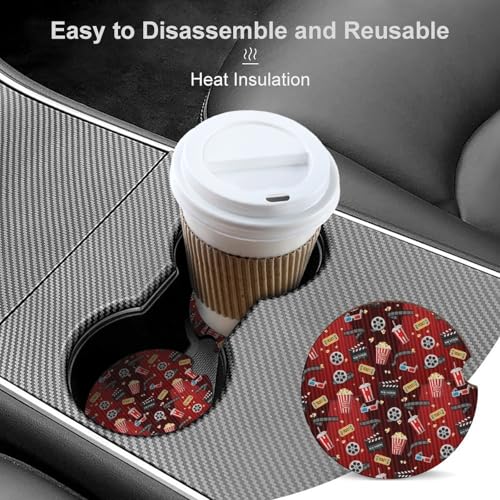 Portavasos de madera para auto 2 unidades 6.5 cm diámetro miniatura 4