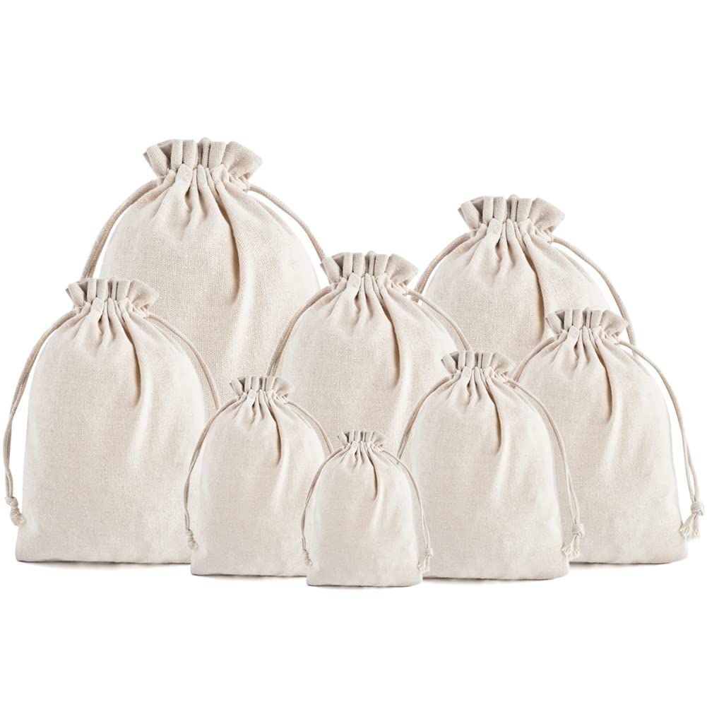 SXUUXB de 20 sacs à cordon en coton - 30 x 40 cm - Petits sacs en toile de jute - Pour mariage, fête, cadeau de Noël