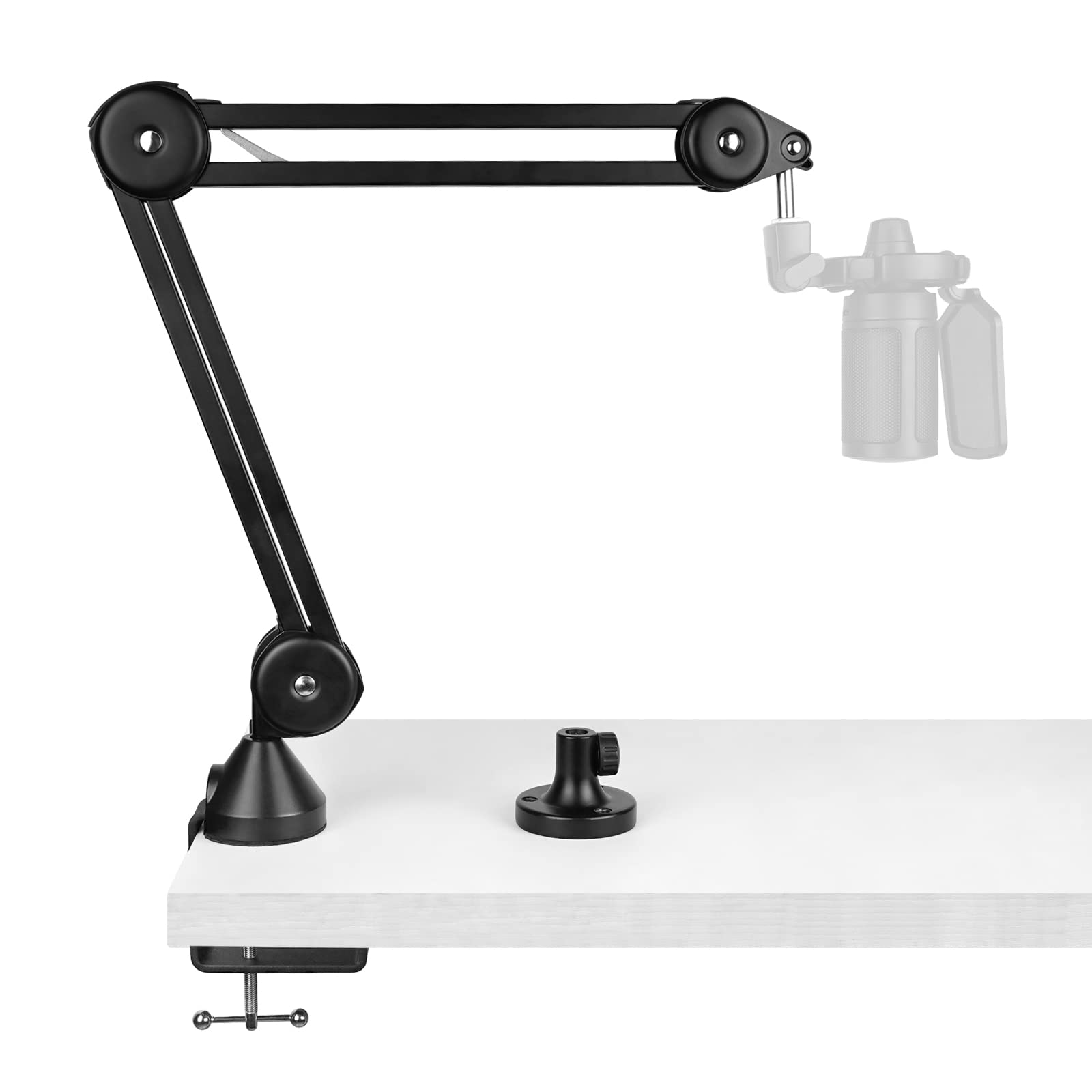Geekria Bras de Microphone pour créateurs Compatible avec Fifine K669, K670 AmpliGame A6 - Adaptateur de Bras de Micro avec Bride de Table, Support de Suspension, Support de Montage de Bureau