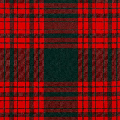 Tissu Menzies Moyen Tartan vert 13 oz anti froissement pour vêtement