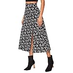 Floerns-Womens-Boho-Floral-High-Waist-Split-A-Line-Midi-Skirt