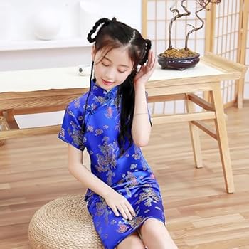 Vtido Chino Para Niña Rosa Rojo A Cuadros Qipao ... – Vicedeal
