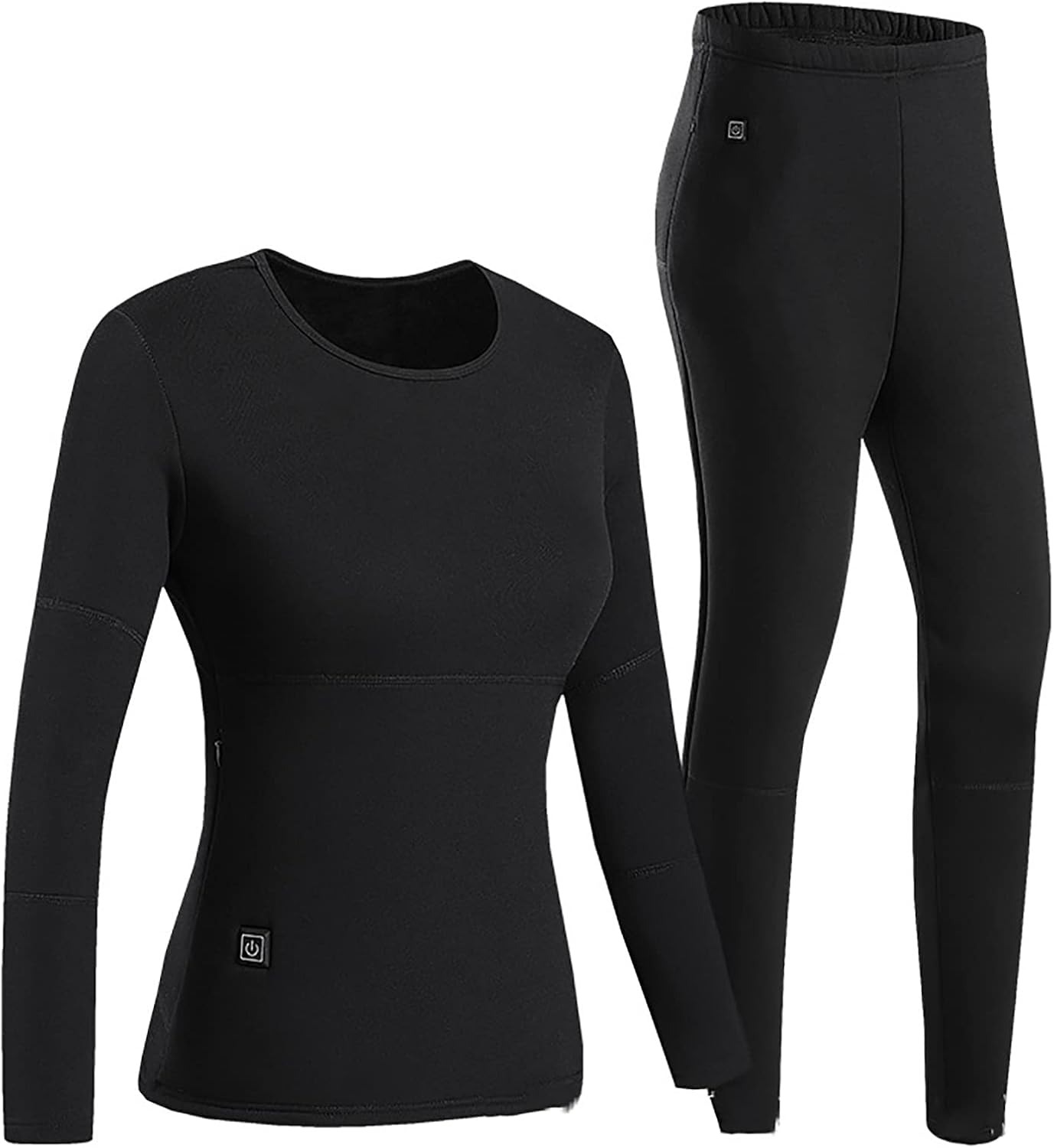 Electric Heated Thermal Underwear Set USB Heated for Men Women Outdoor Winter Warm Base Layer Sport Top & Bottom