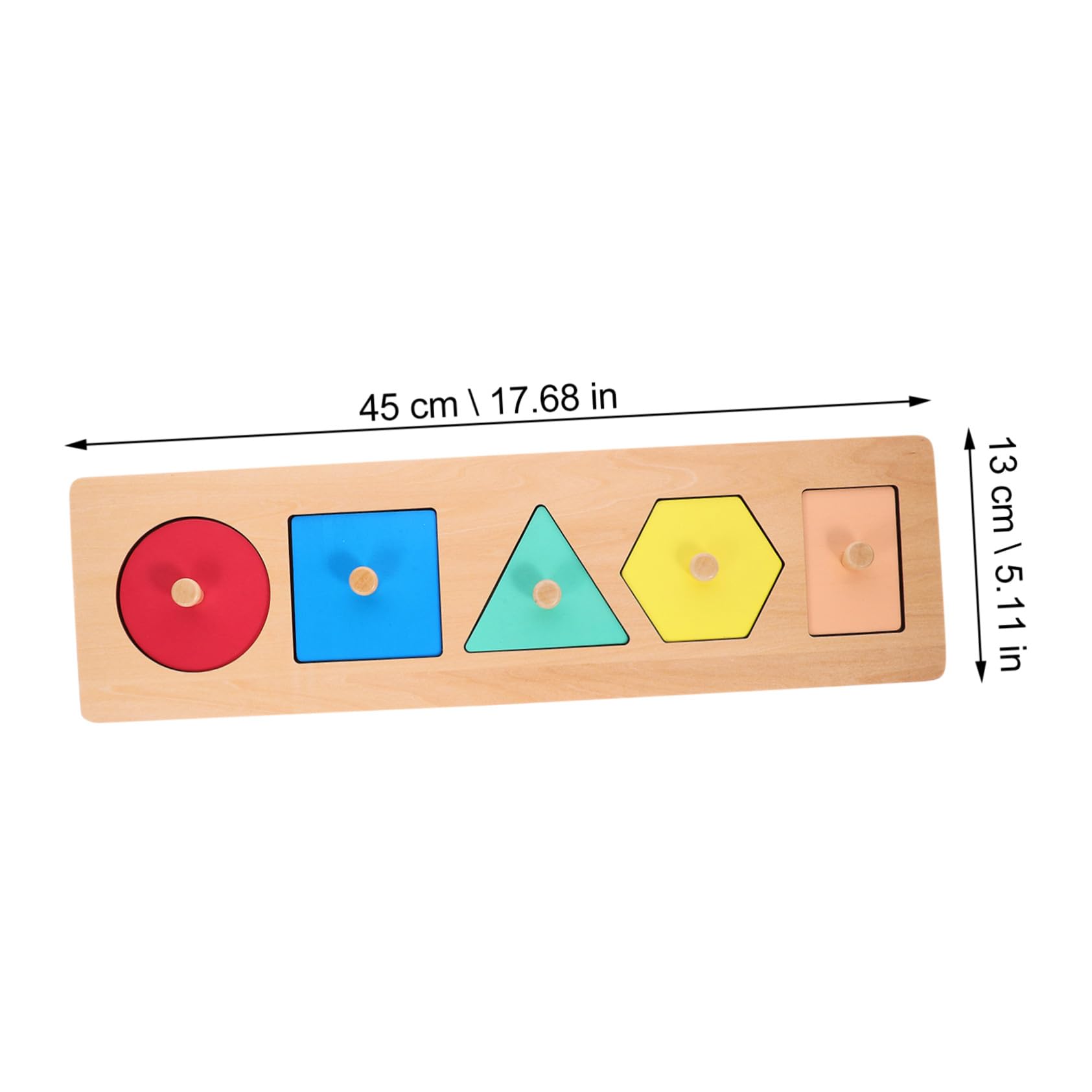 WOONEKY Juguete Educativo Montessori Paneles Geométricos de Madera para Pequeños de Rompecabezas de Bloques de Madera para Desarrollo Cognitivo y Reconocimiento de Colores