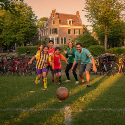 Voetbal in het park