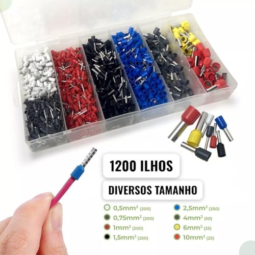 Kit Alicate Crimpar + Box Terminais Ilhos Descascador Fio alicate crimpador alicate prensa terminal