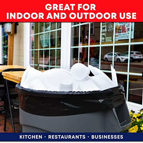 image for Veska 55-60 Gallon Contractor Trash Bags, Heavy Duty 3 Mil Contractor 