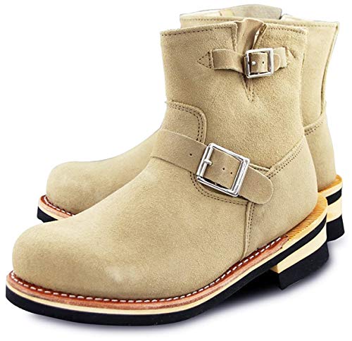 (ゴッド＆ブレス)GOD&BLESS スウェード ショート エンジニアブーツ 本革 (26.0cm, SAND)